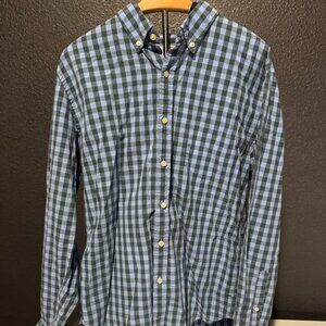 J.Crew Men’s Checkered Button-Down Shirt – Size Large – 100% Cotton